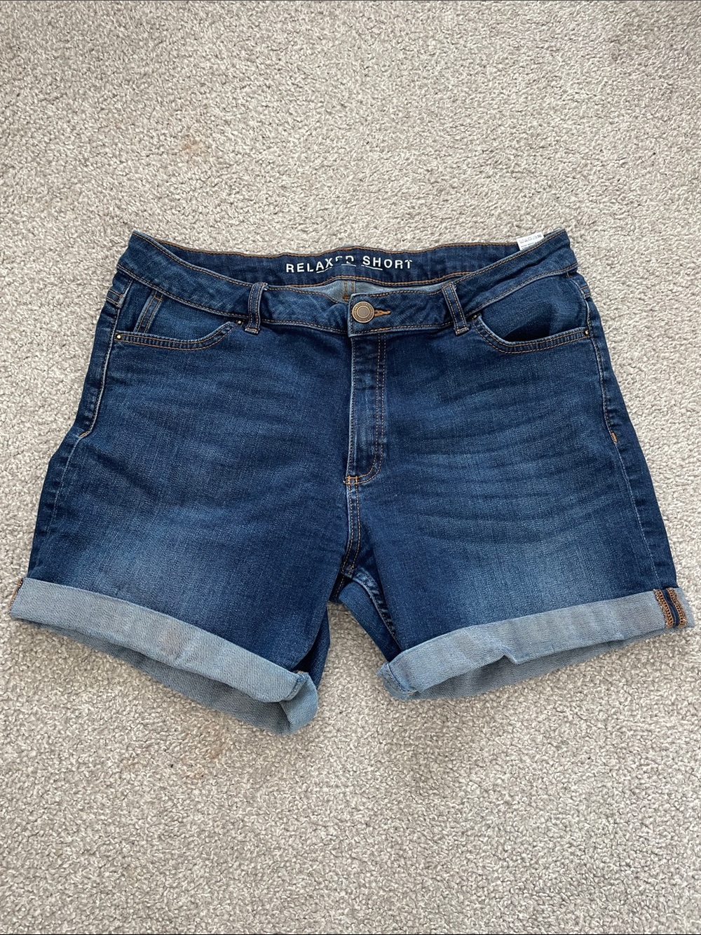 Marks & Spencer Dark Blue Relaxed Denim Shorts